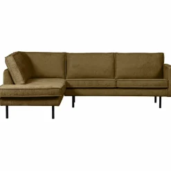 Hot WOOOD Rodeo hoekbank links structure velvet Brass