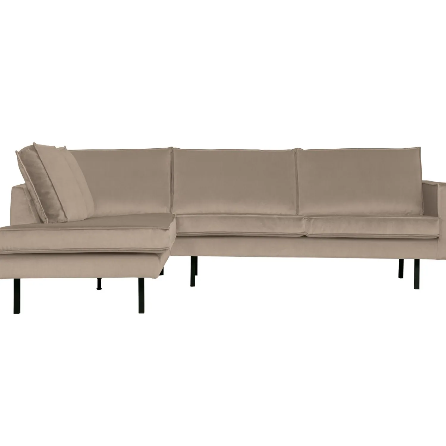 Hot WOOOD Rodeo hoekbank links velvet Khaki