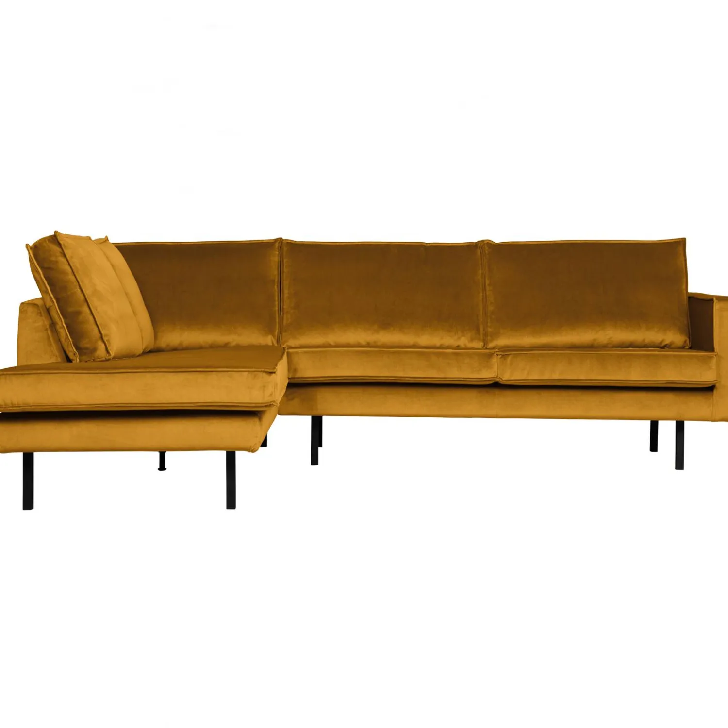 Clearance WOOOD Rodeo hoekbank links velvet Oker