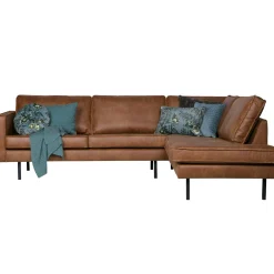 Online WOOOD Rodeo hoekbank rechts ecoleer Cognac