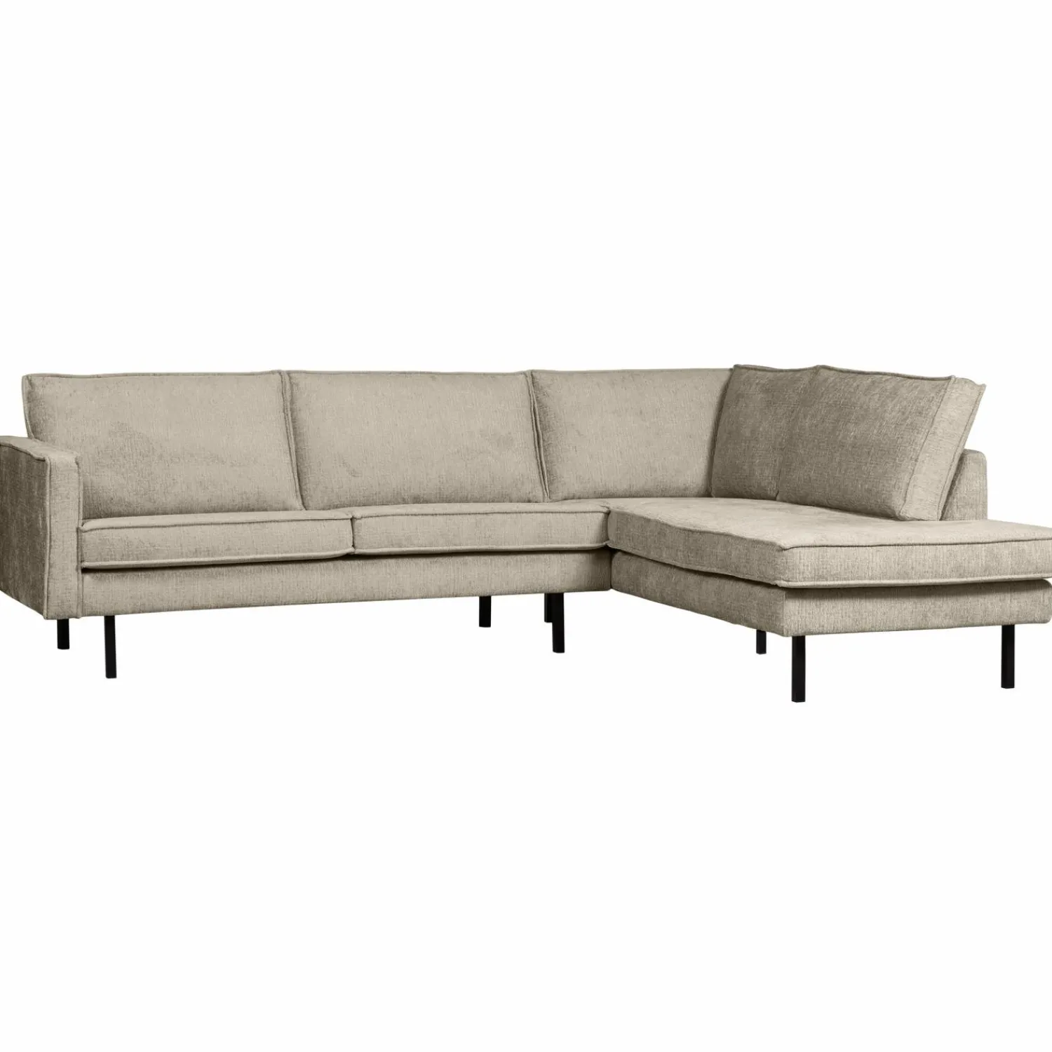 Outlet WOOOD Rodeo hoekbank rechts structure velvet Wheatfield