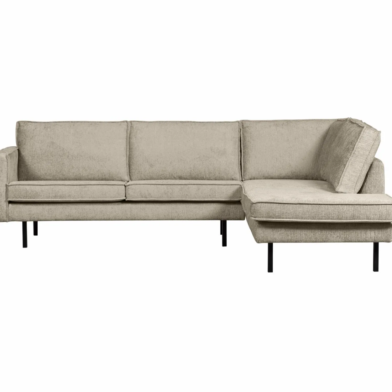 Outlet WOOOD Rodeo hoekbank rechts structure velvet Wheatfield