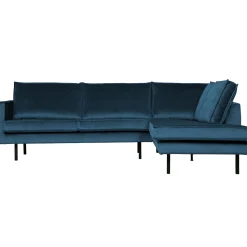 Clearance WOOOD Rodeo hoekbank rechts velvet Blauw