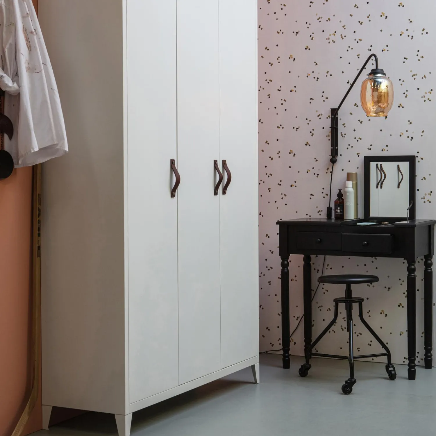 WOOOD Romy hal/kaptafel hout zwart