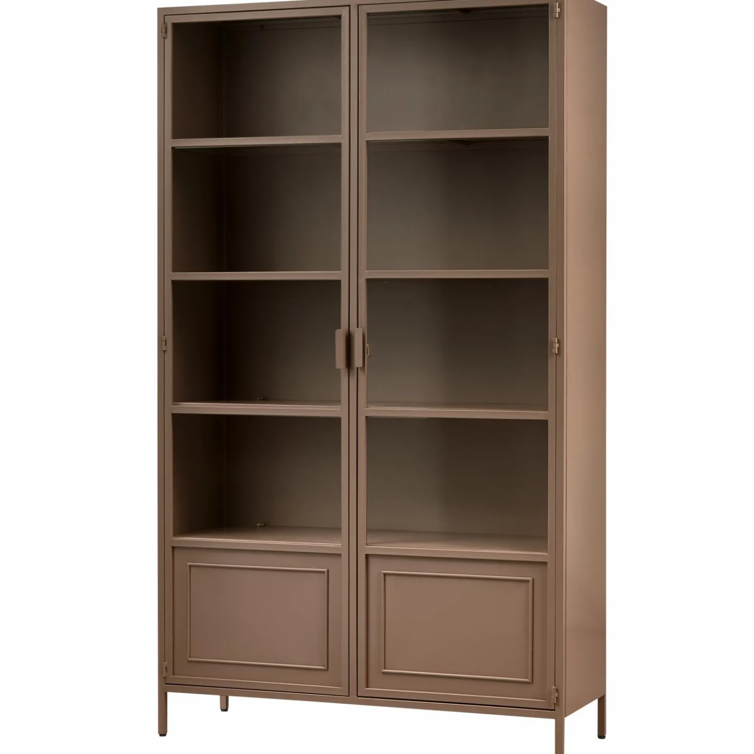 New WOOOD Ronja vitrinekast XL metaal military brown Militair bruin