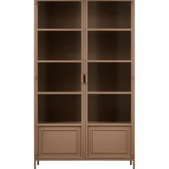 New WOOOD Ronja vitrinekast XL metaal military brown Militair bruin