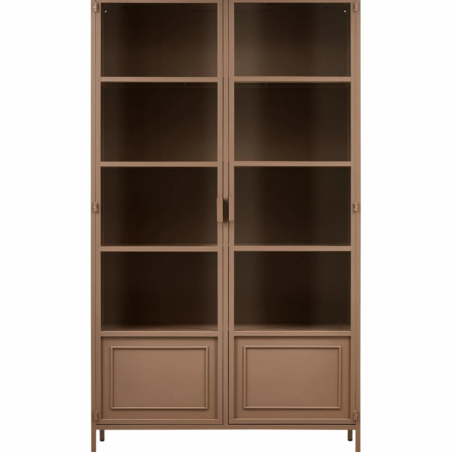 New WOOOD Ronja vitrinekast XL metaal military brown Militair bruin