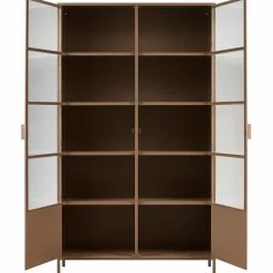 New WOOOD Ronja vitrinekast XL metaal military brown Militair bruin