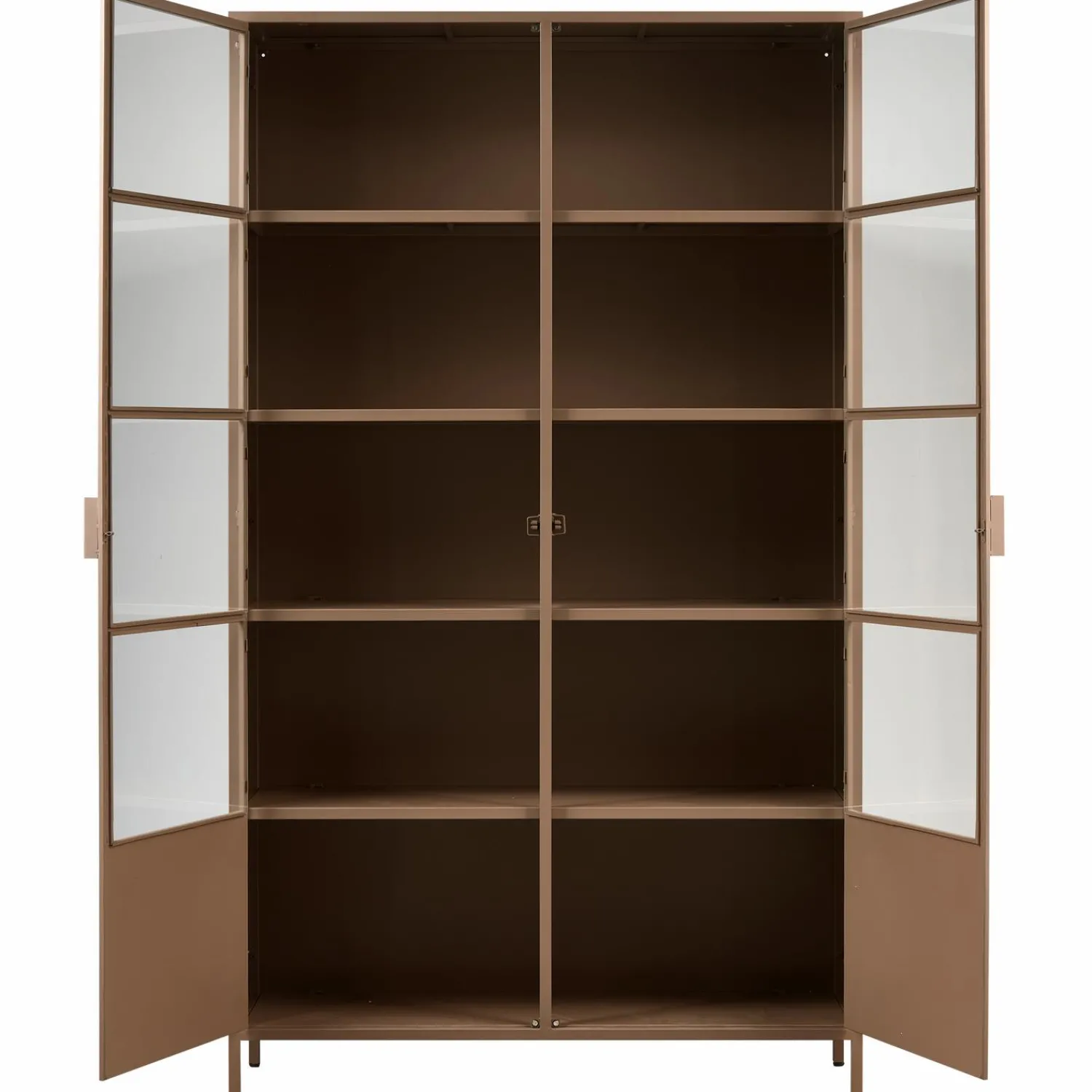 New WOOOD Ronja vitrinekast XL metaal military brown Militair bruin