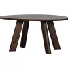 Best WOOOD Roundly eettafel/bureau mango hout walnoot 160x110