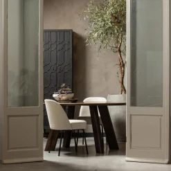 Best WOOOD Roundly eettafel/bureau mango hout walnoot 160x110