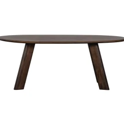 Discount WOOOD Roundly eettafel/bureau mango hout walnoot 200x100