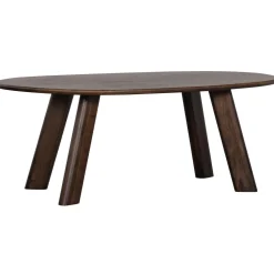 Discount WOOOD Roundly eettafel/bureau mango hout walnoot 200x100