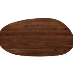 Discount WOOOD Roundly eettafel/bureau mango hout walnoot 200x100