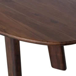 Discount WOOOD Roundly eettafel/bureau mango hout walnoot 200x100