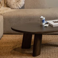 Discount WOOOD Roundly salontafel mango hout walnoot