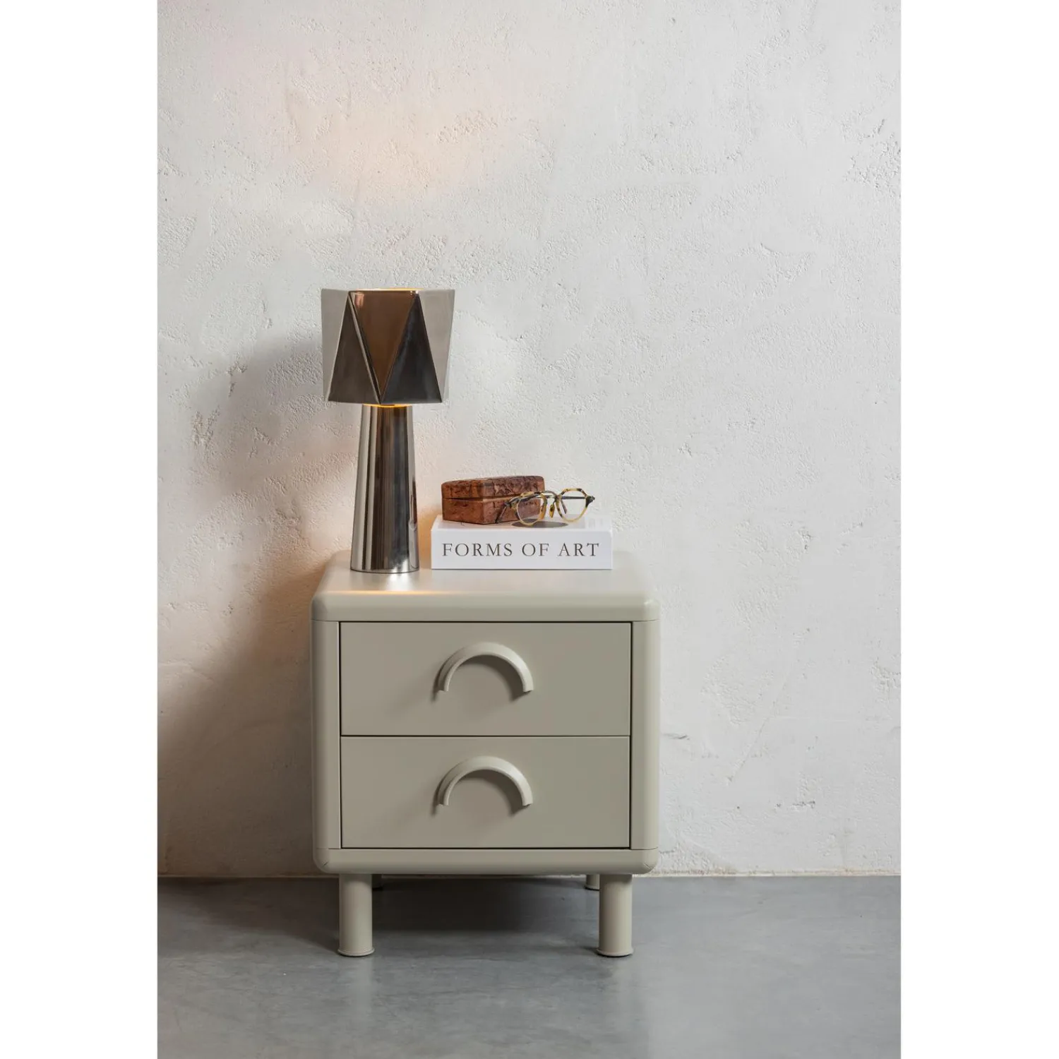 Sale WOOOD Rune ladekast/nachtkastje 2 lades metaal zand