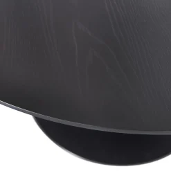 WOOOD Sammy eettafel trompetvoet rond mdf zwart ø120 cm