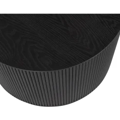 New WOOOD Sanne bijzettafel rond Zwart