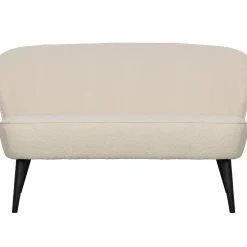 WOOOD Sara bankje bouclé crème