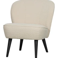 Best WOOOD Sara fauteuil bouclé crème