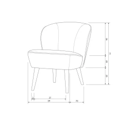Discount WOOOD Sara fauteuil ribstof verweerd groen