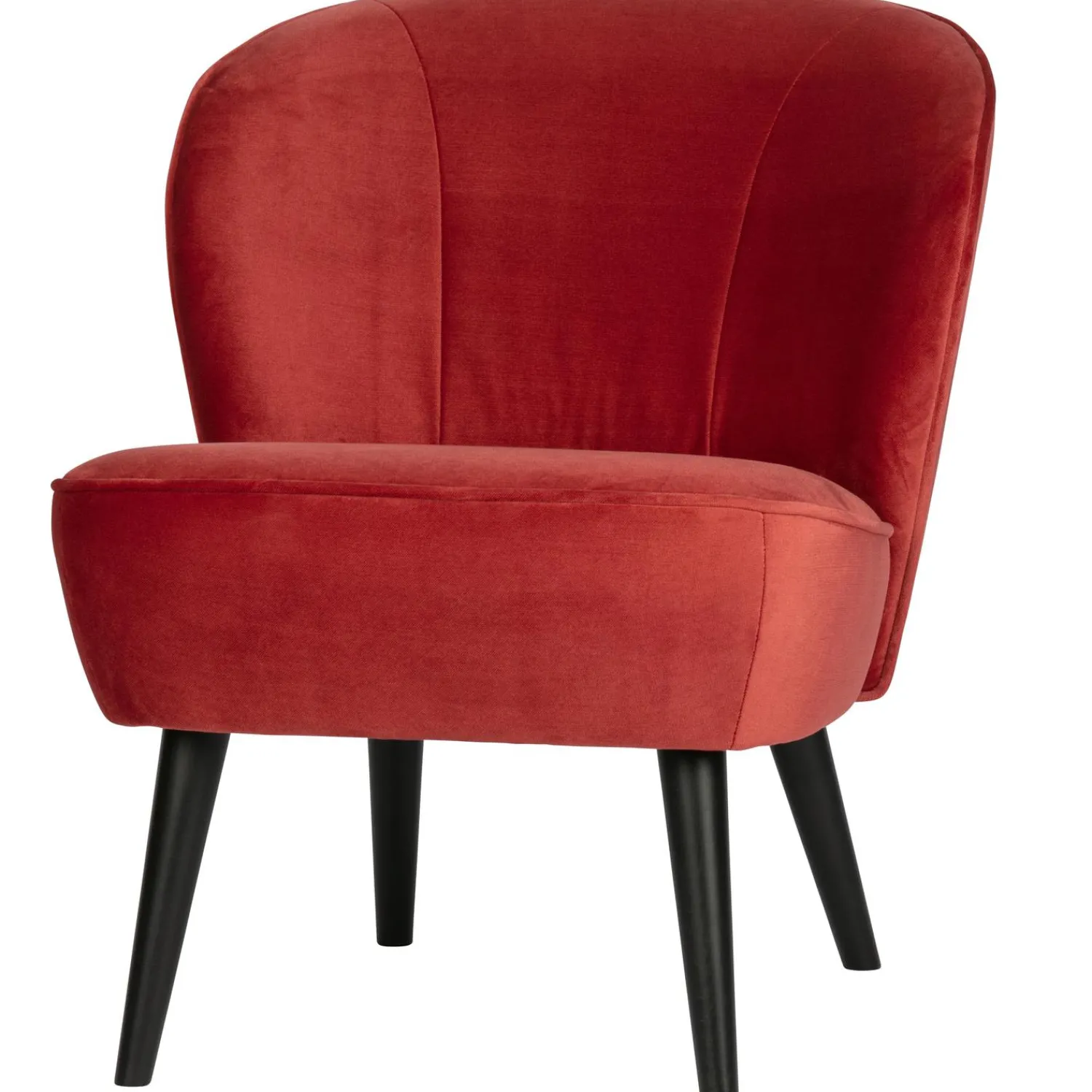 Online WOOOD Sara fauteuil velvet Framboos