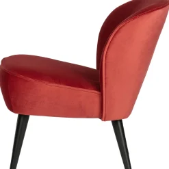 Online WOOOD Sara fauteuil velvet Framboos