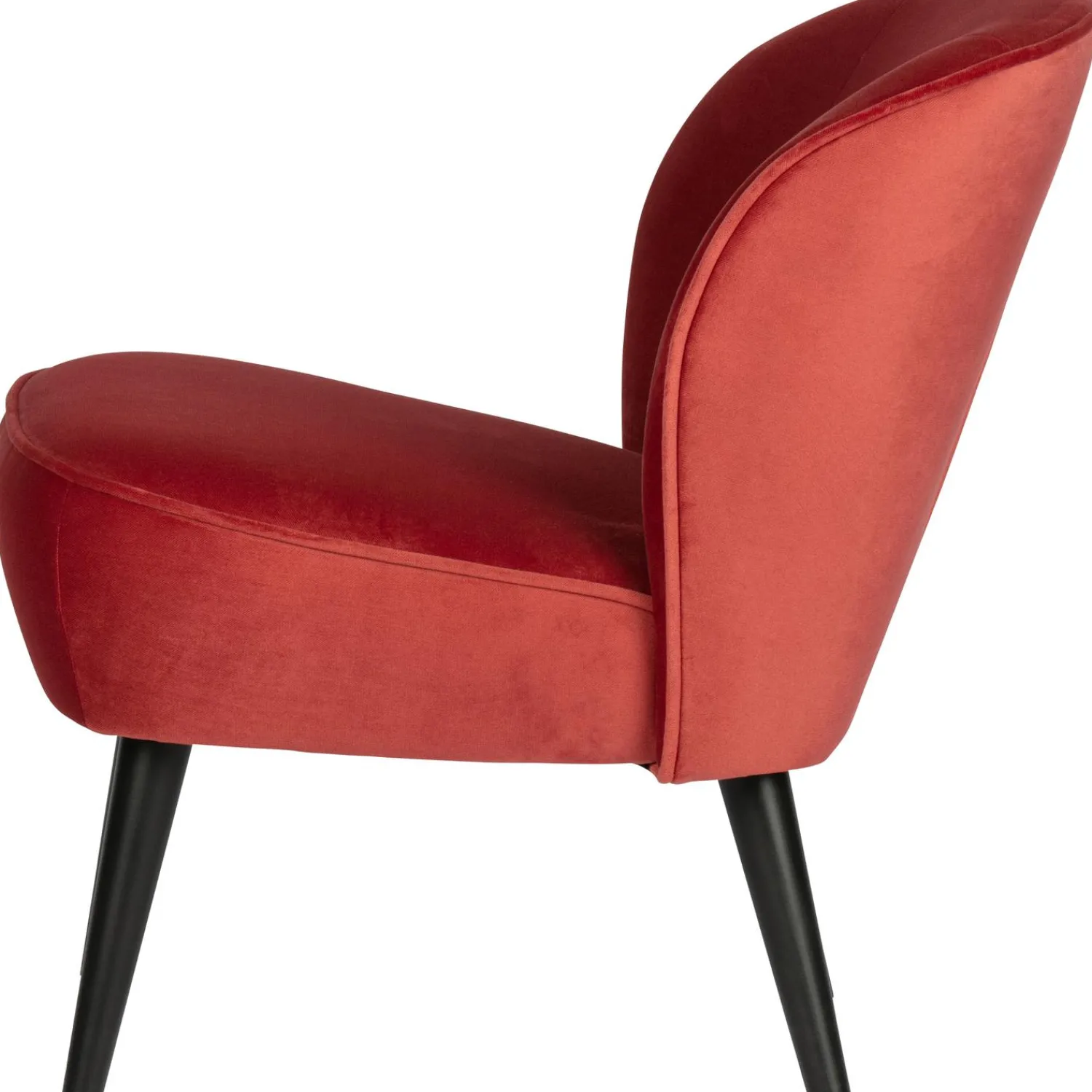 Online WOOOD Sara fauteuil velvet Framboos