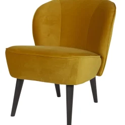 New WOOOD Sara fauteuil velvet Oker