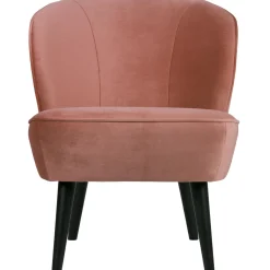 Outlet WOOOD Sara fauteuil velvet oud Roze