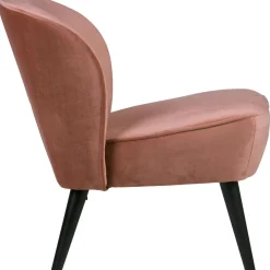 Outlet WOOOD Sara fauteuil velvet oud Roze