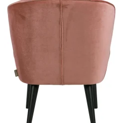 Outlet WOOOD Sara fauteuil velvet oud Roze
