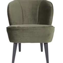Clearance WOOOD Sara fauteuil velvet warm Groen