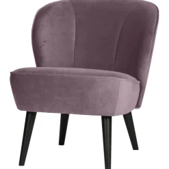Outlet WOOOD Sara fauteuil velvet Warm lila