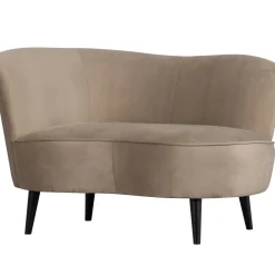Best WOOOD Sara lounge fauteuil links velvet Khaki