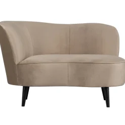 Best WOOOD Sara lounge fauteuil links velvet Khaki