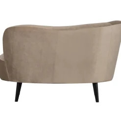 Best WOOOD Sara lounge fauteuil links velvet Khaki