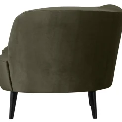 Outlet WOOOD Sara lounge fauteuil rechts velvet Warm groen