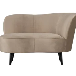 Discount WOOOD Sara lounge fauteuil rechts velvet Khaki
