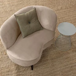 Discount WOOOD Sara lounge fauteuil rechts velvet Khaki