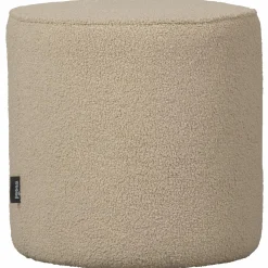 Clearance WOOOD Sara poef hoog teddy zand 46xø46