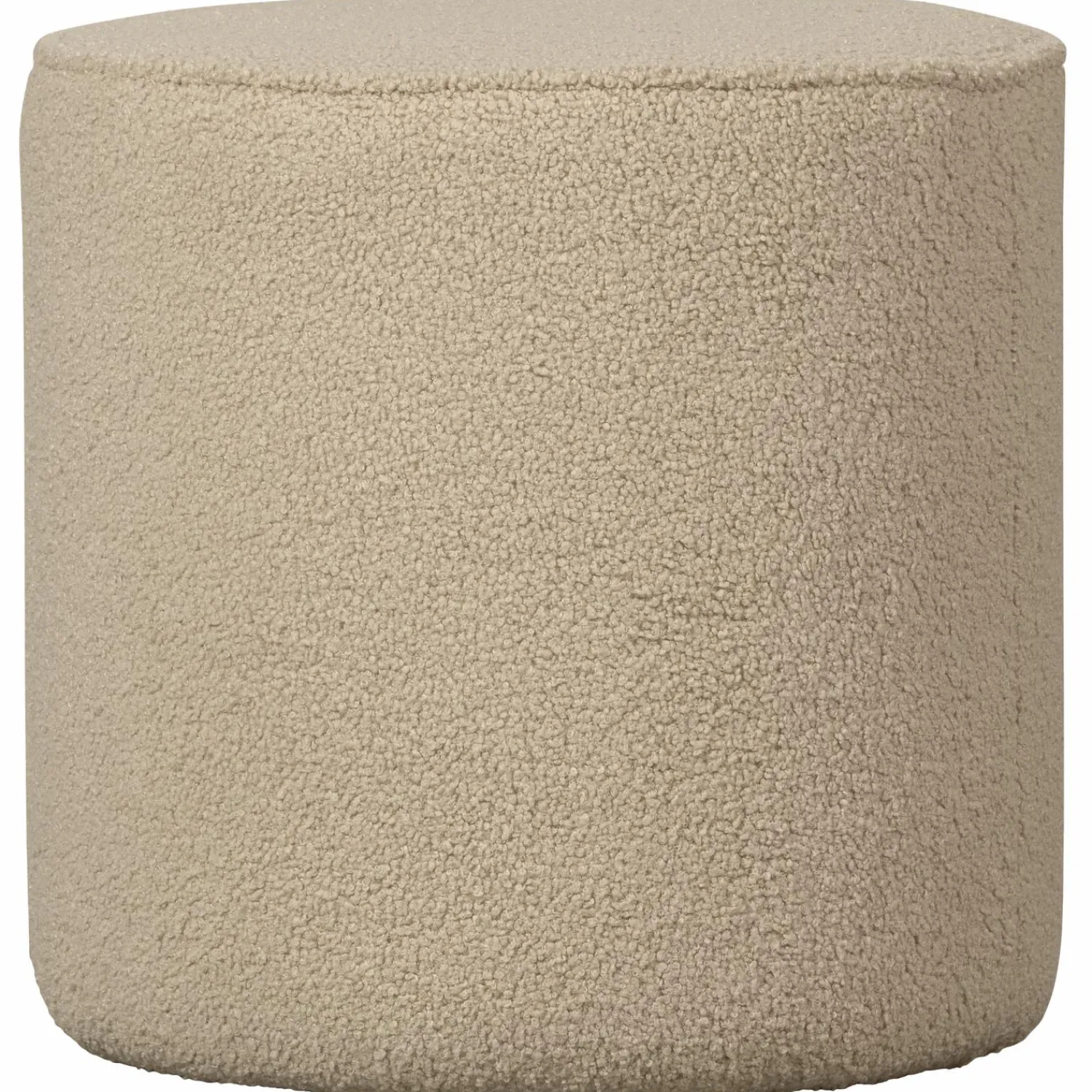 Clearance WOOOD Sara poef hoog teddy zand 46xø46