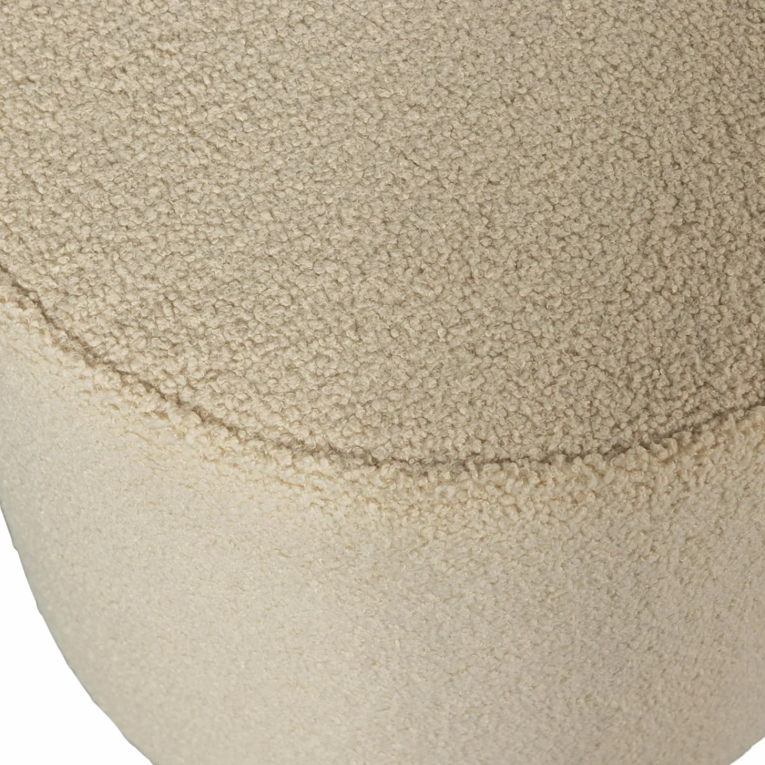 Clearance WOOOD Sara poef hoog teddy zand 46xø46