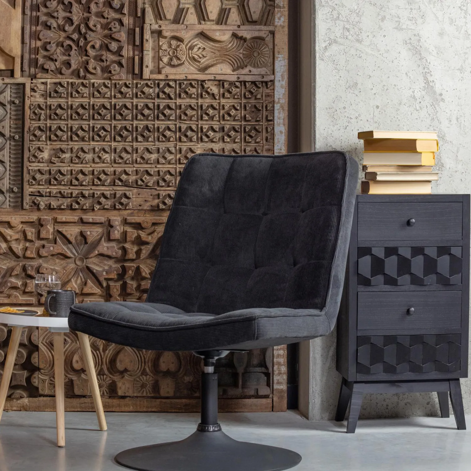 WOOOD Sasha bijzettafel hout ø41 cm