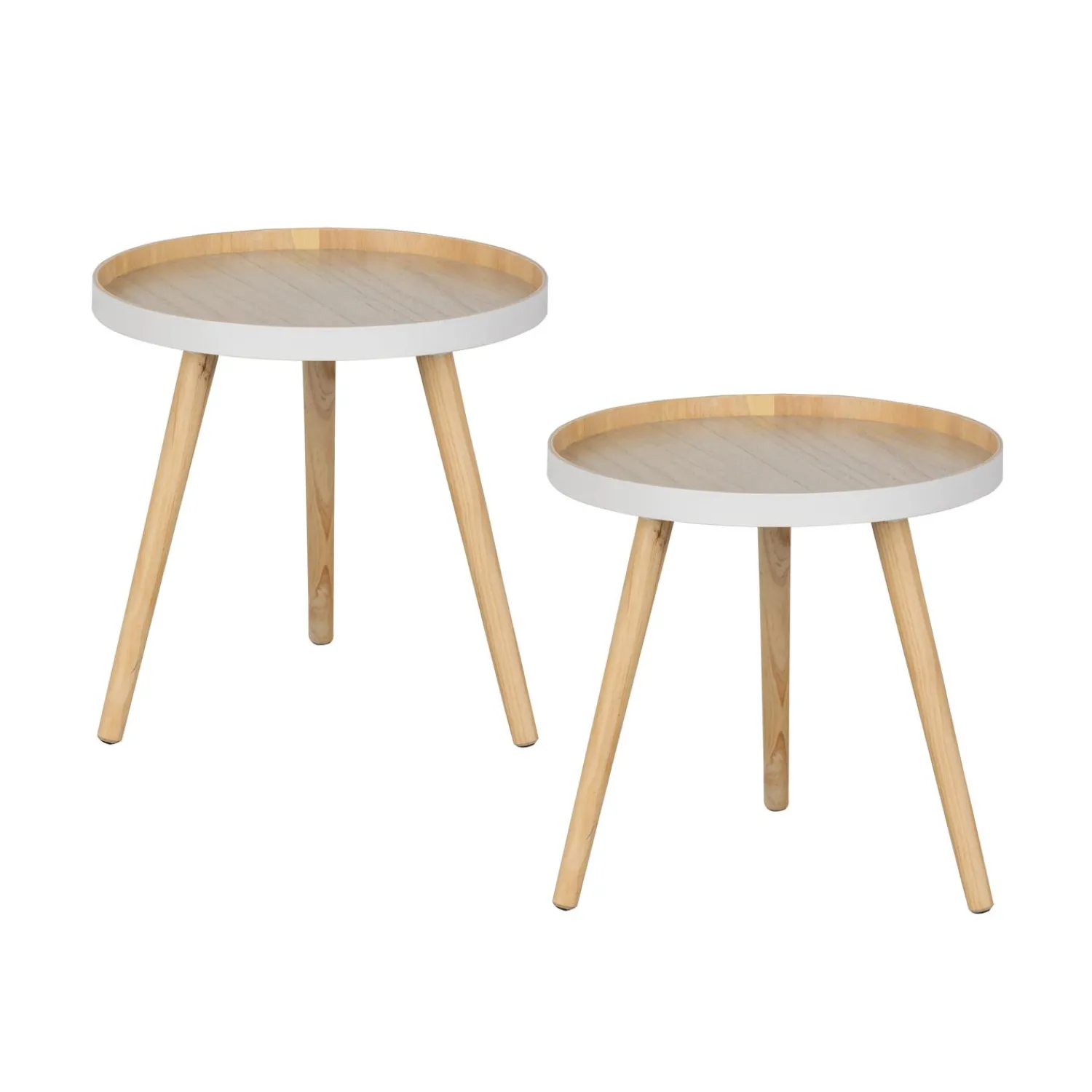 WOOOD Sasha bijzettafel hout ø41 cm