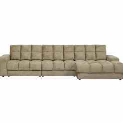 Best WOOOD Second Date chaise longue rechts structure velvet Wheatfield