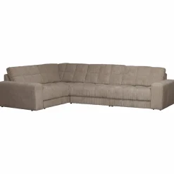 Outlet WOOOD Second Date hoekbank links ribstof Mud