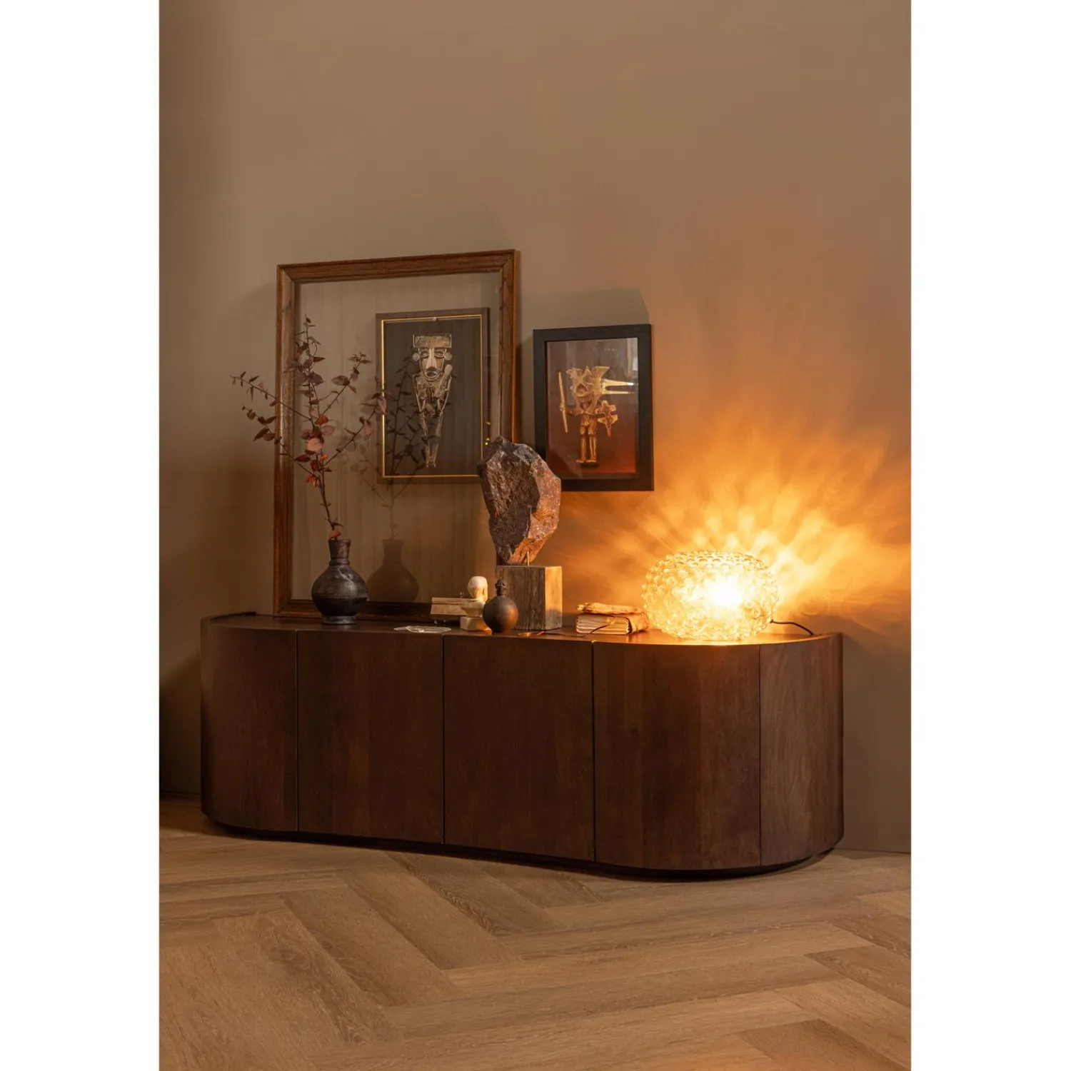 Discount WOOOD Sense dressoir 4-deurs mango hout walnoot