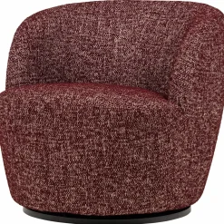 New WOOOD Serra draaifauteuil rood melange Bordeaux